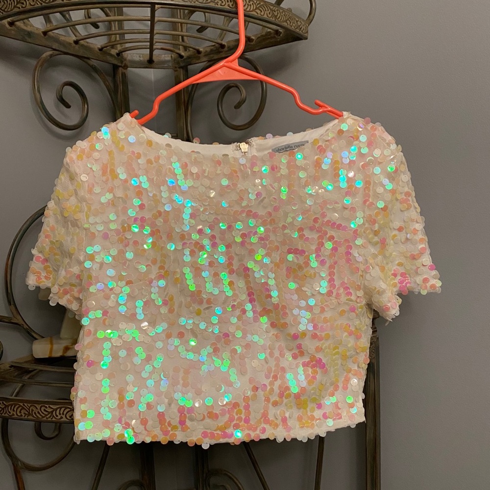 Charlotte Russe sparkling crop top